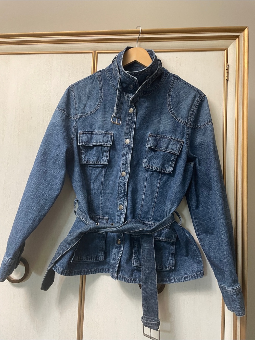 Bandolino Dark Blue belt to Cinch denim jacket